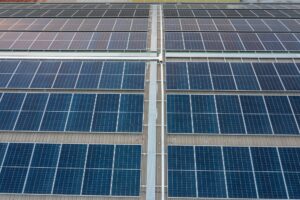 Solar panels, survey the job site, install solar panels on the factory roof.